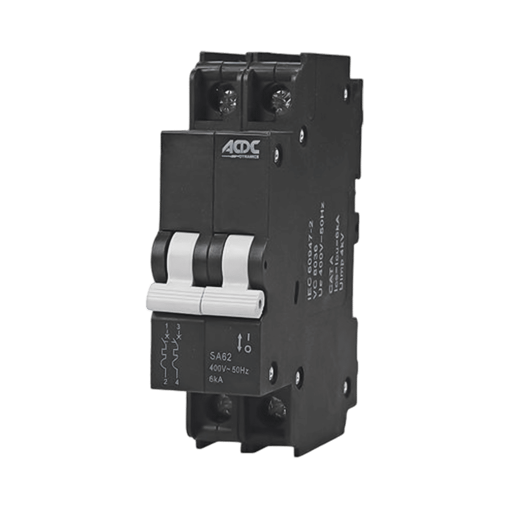 Circuit Breaker 13mm 6KA  2 Pole C-Curve   25A