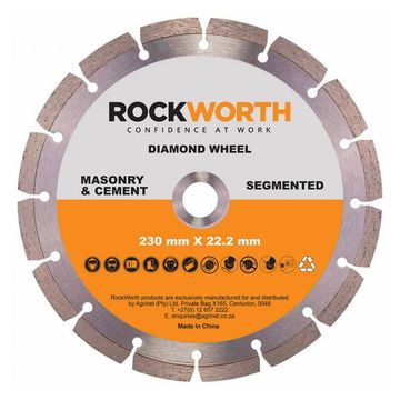 Rockworth - Diamond Wheel - Segmented Rim - 230mm - Bulk Pack of 2