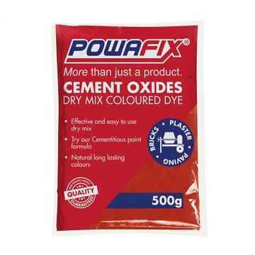 PowaFix - Powder Oxide - Cement Colouring - Red - 500g - Bulk Pack of 10