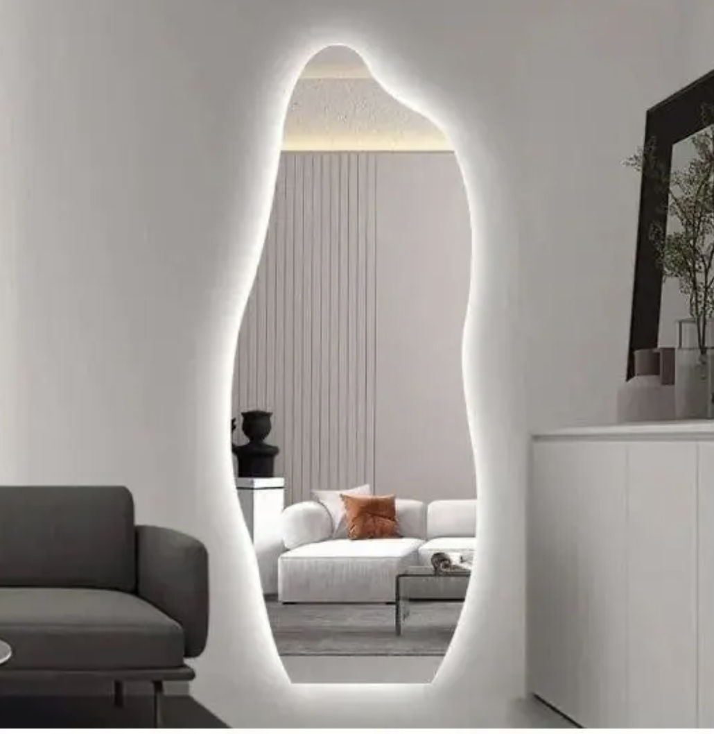 Scarlett Irregular Mirror Frameless Cool White
