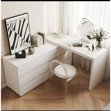 EFURN- Amiee vanity dresser with stool and mirror