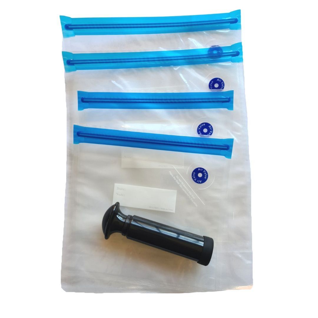 Lifespace Sous Vide Hand Vacuum Pump & 4 x Reusable Air Valve Vacuum