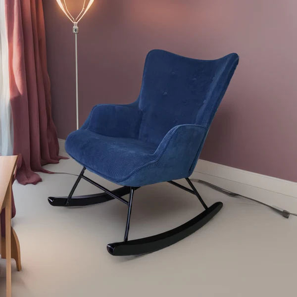 Acosta Rocking Occasional Chair-Blue