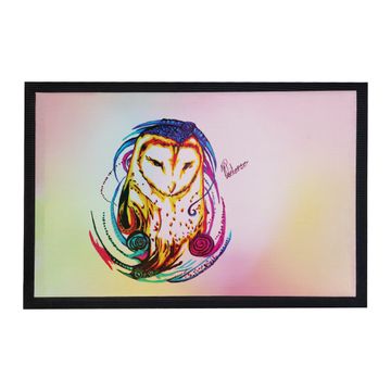 Fire Owl Door Mat By Nathan Pieterse Large
