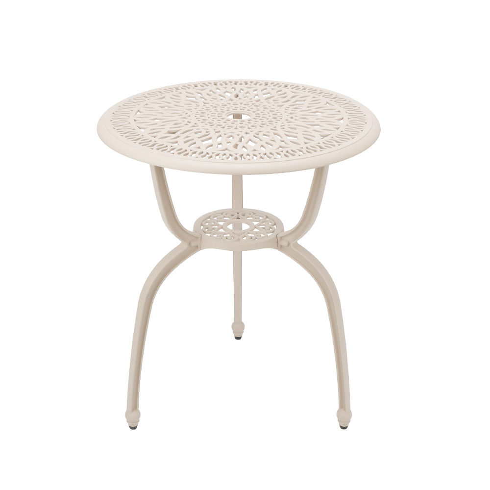 Elizabeth Aluminium Patio Table / Garden Table / Outdoor Dining Table - 60cm Round  - SAND