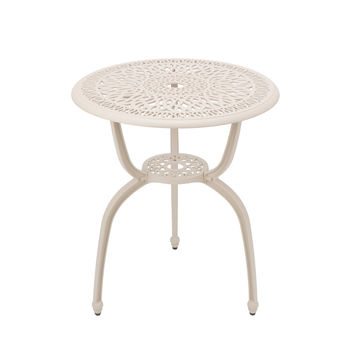 Elizabeth Aluminium Patio Table / Garden Table / Outdoor Dining Table - 60cm Round  - SAND