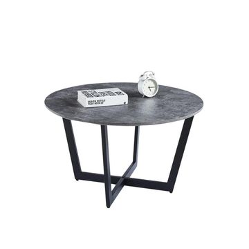 Rose 80cm Round Coffee Table - Grey Concrete