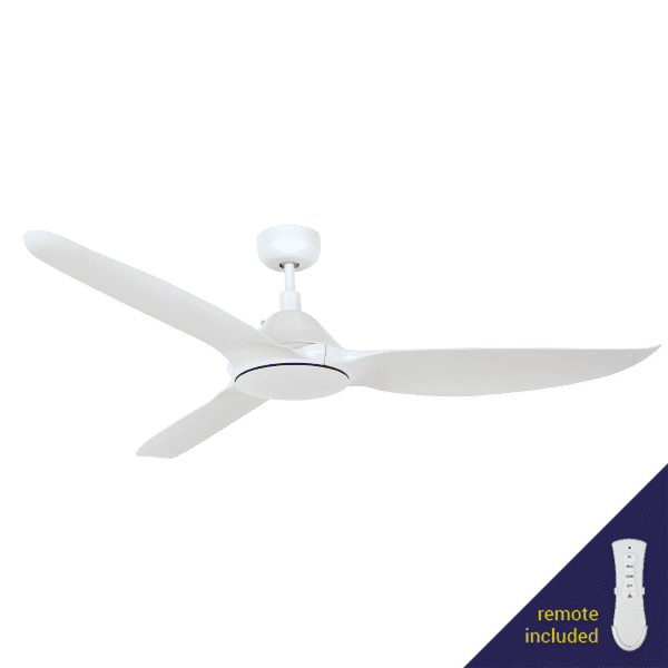 Zebbies Lighting Pels White Ceiling Fan with Remote Control