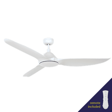 Zebbies Lighting Pels White Ceiling Fan with Remote Control