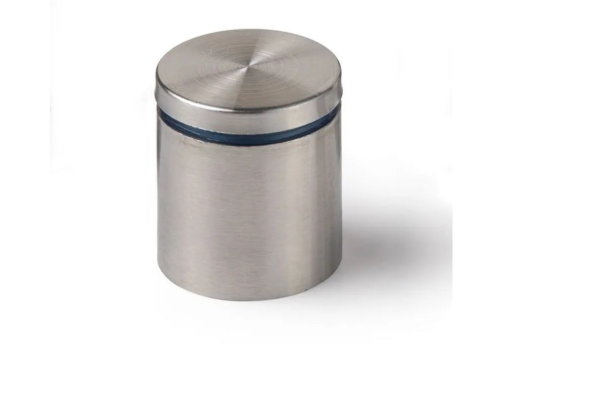 Glass Stand Off, 201 Stainless Steel, H35mm x 40mm (4 pack) BY WOODLY