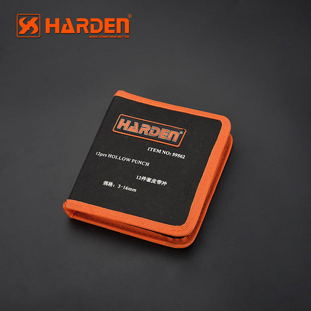 HARDEN 12 Piece Hollow Punch Set 3-16mm