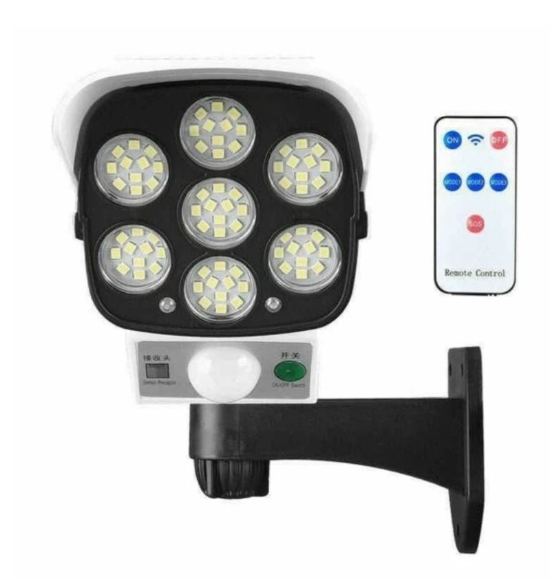 Realistic Camera Looking Solar Monitoring Lamp