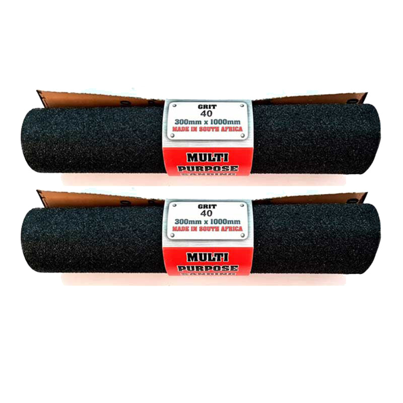 Abrasive Sanding Roll DIY Grit 40 - 1mt x 300mm ( 2 Pack )