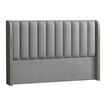 Coralie Upholstered Velvet Wingback Headboard Grey King