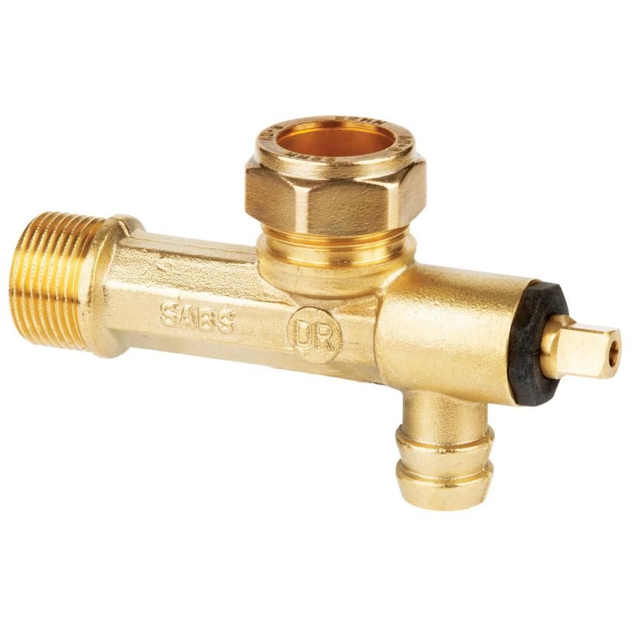 Advanced Valve Geyser Drain Cock Male Dual Port 3 Pack