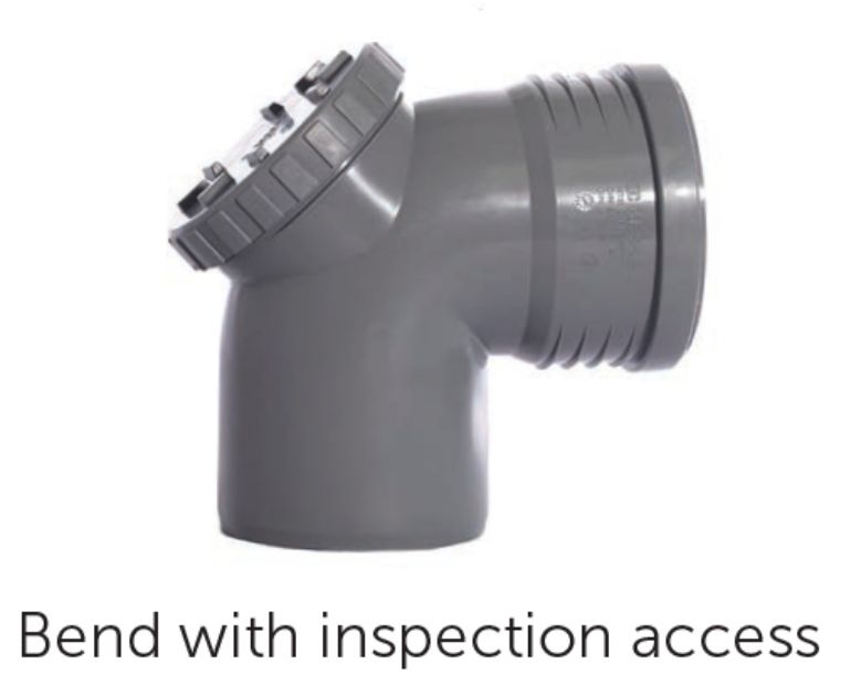 PVC/PP - 110mm Elbow with Inspection Access