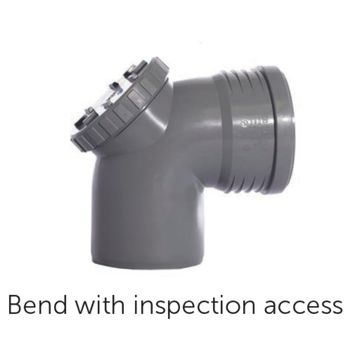 PVC/PP - 110mm Elbow with Inspection Access