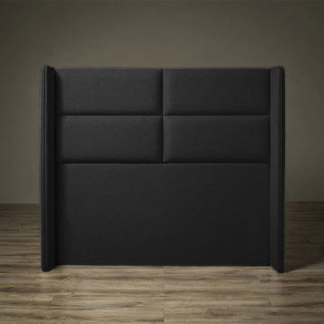 Fira Linear Winged Headboard Queen Monaco-Volcanic Ash