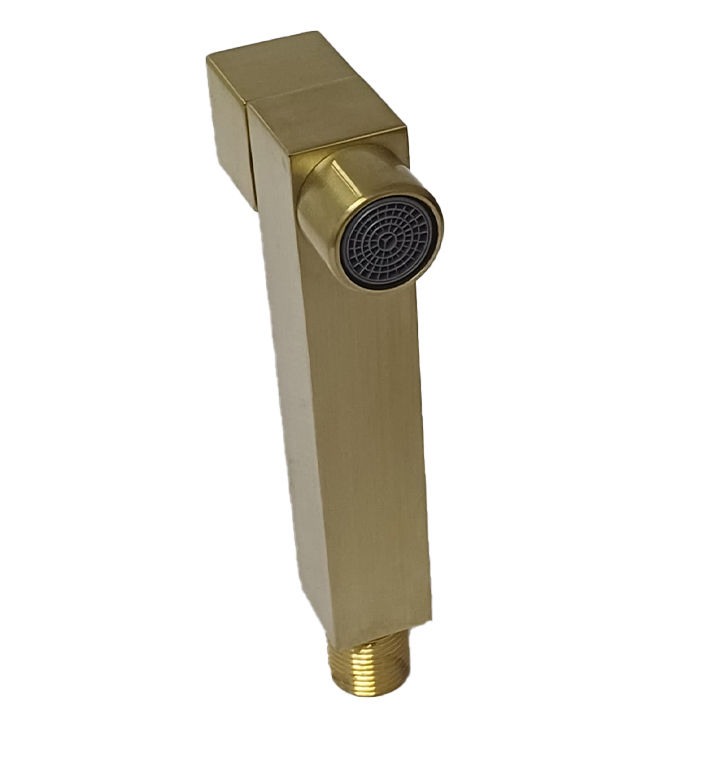 Riova Square Spout With Valve Brass- Brushed Gold