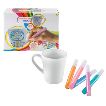 Design Your Own Mug - Paint & Mug - Assorted Colours - 4 Pack