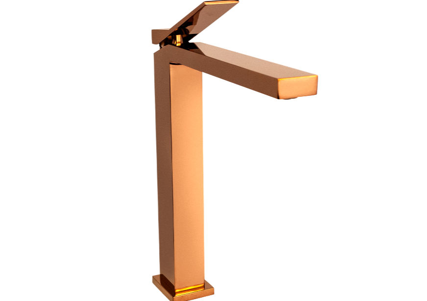 Milan Basin Mixer Brass Tall - Rose Gold