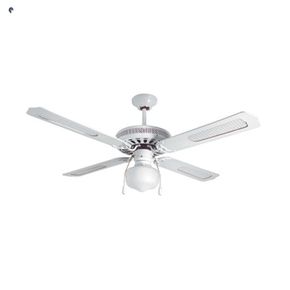 Rattan Ceiling Fan with Light White E27 1x60w