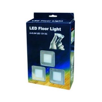 6Pcs Kit,  Floor/Stair/Deck Square LED Light Cool White IP67