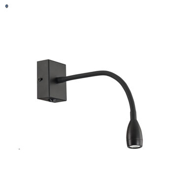 Metal Wall Fitting with Gooseneck Arm for LED and Switch