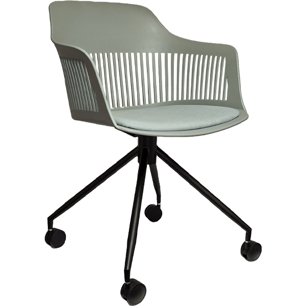 Chair Crazy Lyric Blk41 Office Chair - Green Fabric Seat