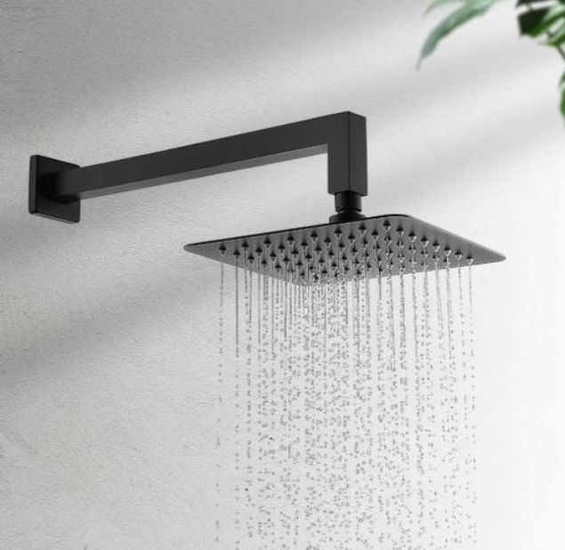 Devario Cobe Shower Head Square 200mm - Black