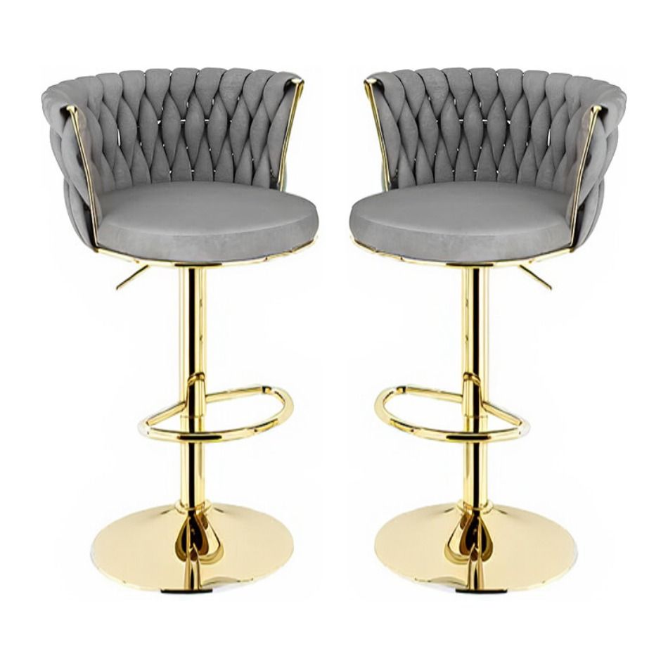 KC FURN – Grace Velvet Set Of 2 Barstools