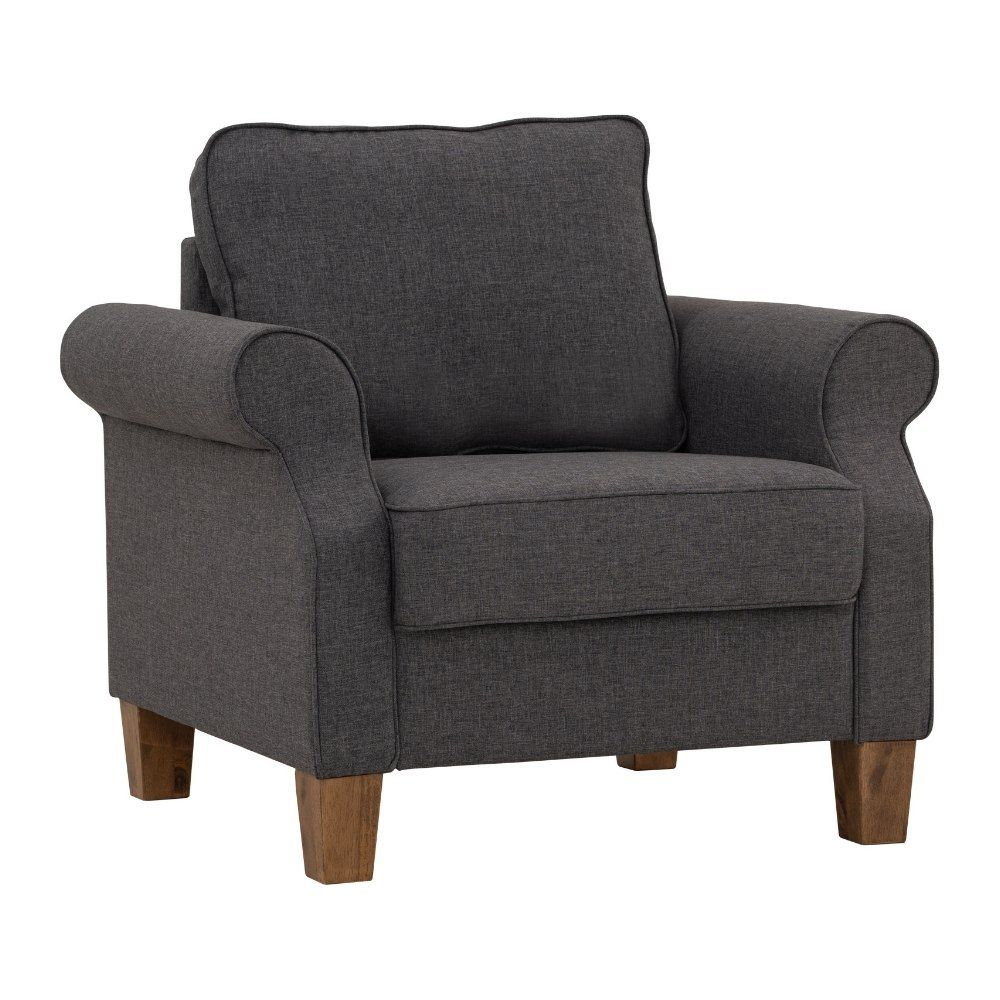 Bragg Impala 1-Seater Armchair Sofa Couch, Grey