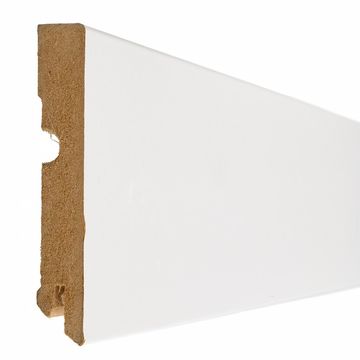 Skirting Cubic White Paintable MDF Matt Finnish 95mm x 16mm x 2400mm