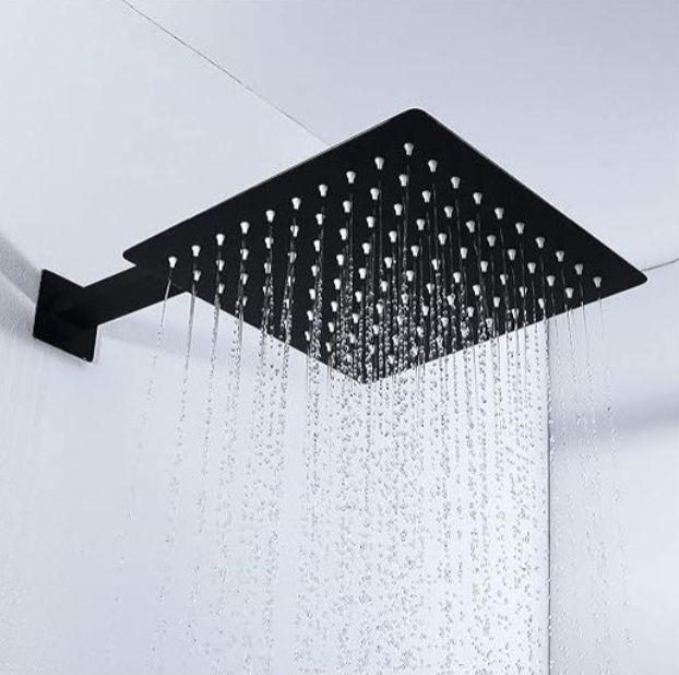 Devario Cobe Shower Head Square 300mm - Black