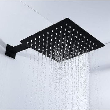 Devario Cobe Shower Head Square 300mm - Black