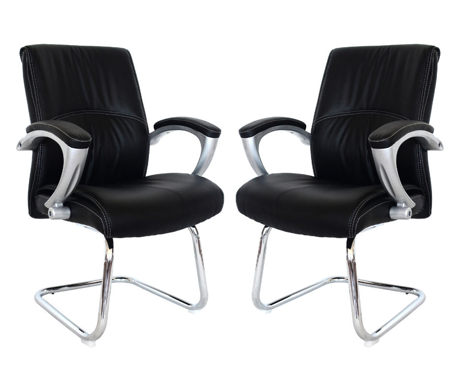 TOCC Big Man CEO Visitor Chair – Black Set of 2