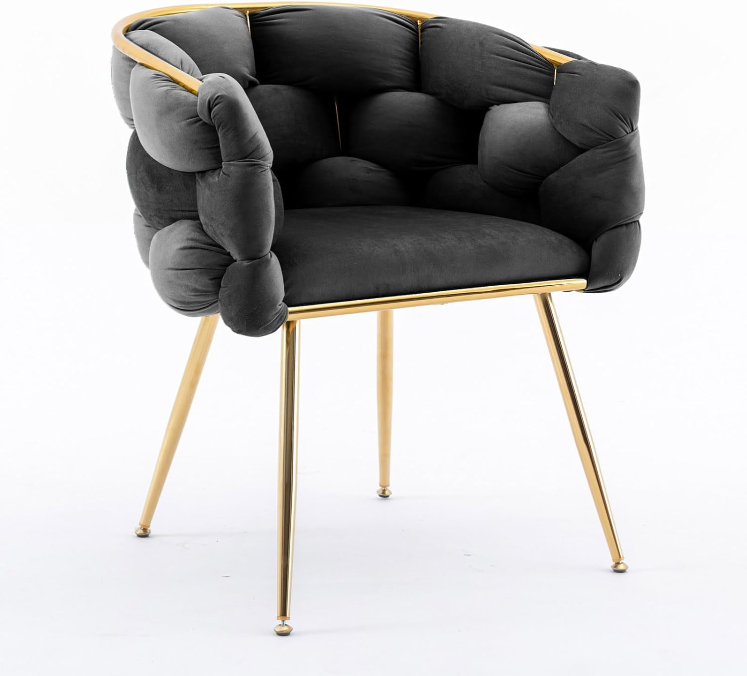 GOF Furniture - Lori Cloud Velvet Dining Chair, Black