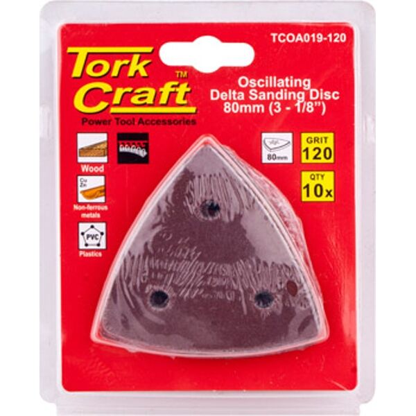 Oscilating Sandpaper A/O 80Mm 10Pc Delta Shape 120Grit
