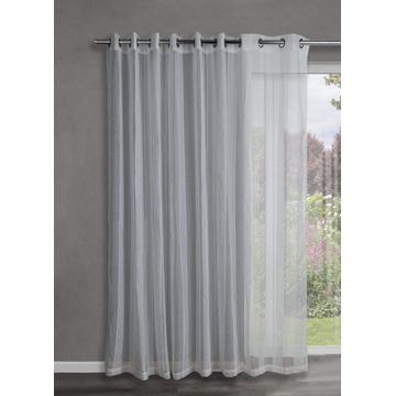 Stuart Graham Symphony Eyelet Curtains – Grey 230cm (W) x 252cm (Drop)