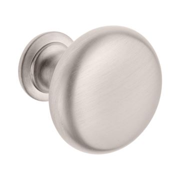 MUSHROOM KNOB SATIN NICKEL 35MM