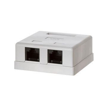 NetiX RJ45 Surface Mount Box - Double, OEM , No Warranty