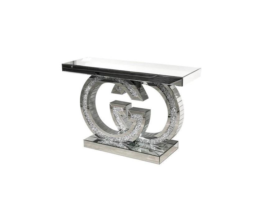 Mirrored Console Table - Silver