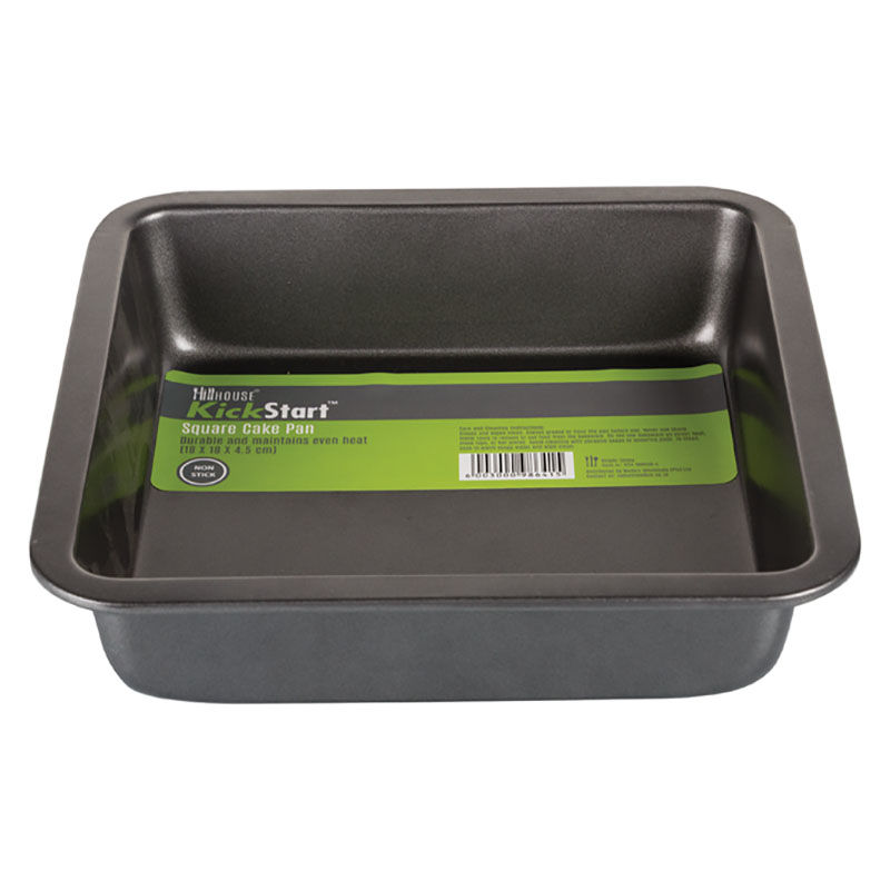 Cake Pan - Kitchen - Non-Stick - Square - Metal - 18 cm x 4.5 cm - 4 Pack