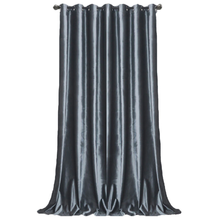 Matoc Readymade Curtain -Blackout Velvet -Dark Grey -Eyelet -500cm W x 253cm H