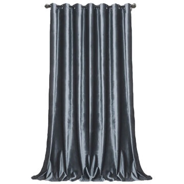 Matoc Readymade Curtain -Blackout Velvet -Dark Grey -Eyelet -500cm W x 253cm H