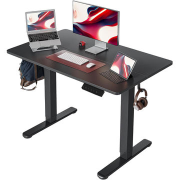 Height Adjustable Office Desk - Black