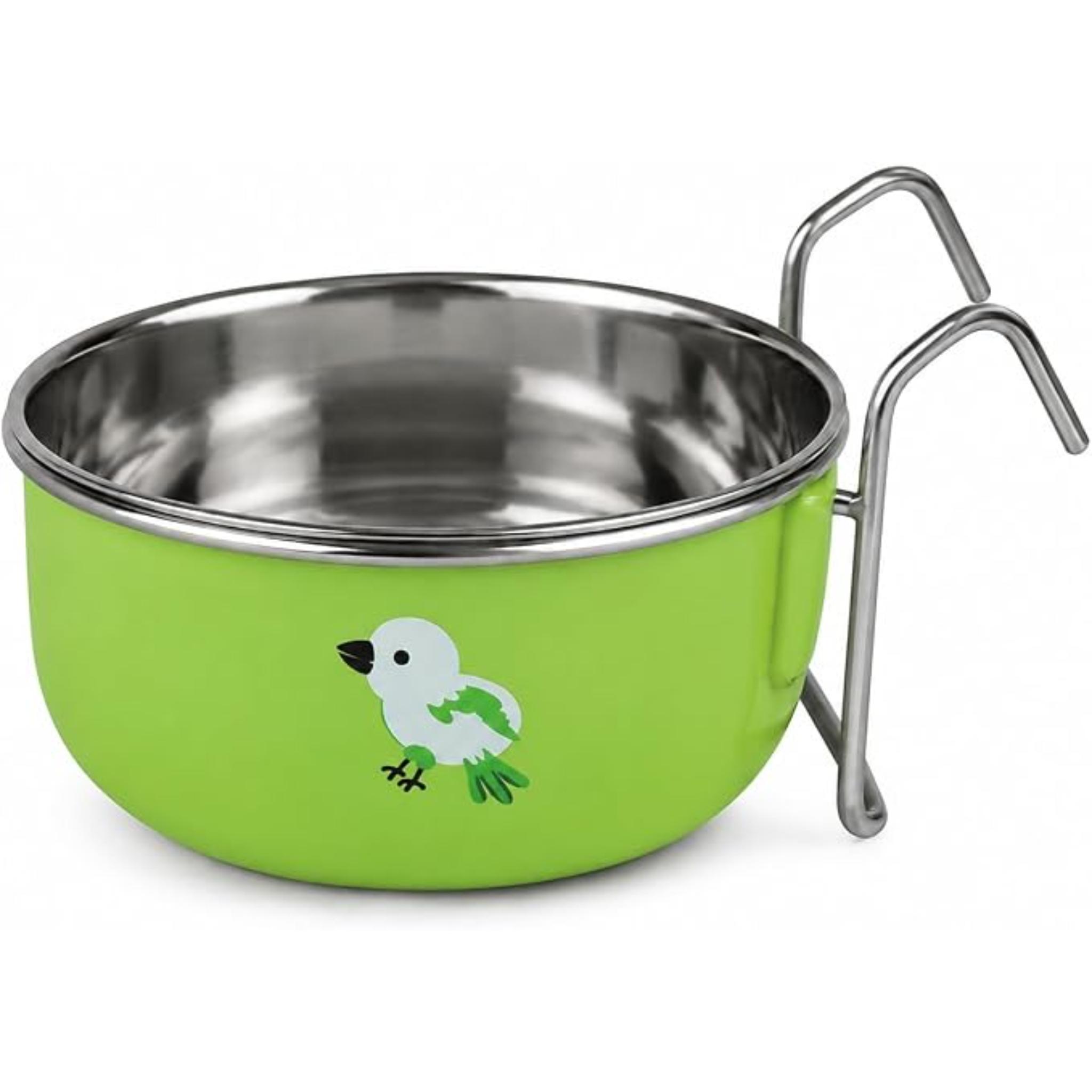 Coop Cup with Hook 300ml Green Bird Feeder Feeding Cup