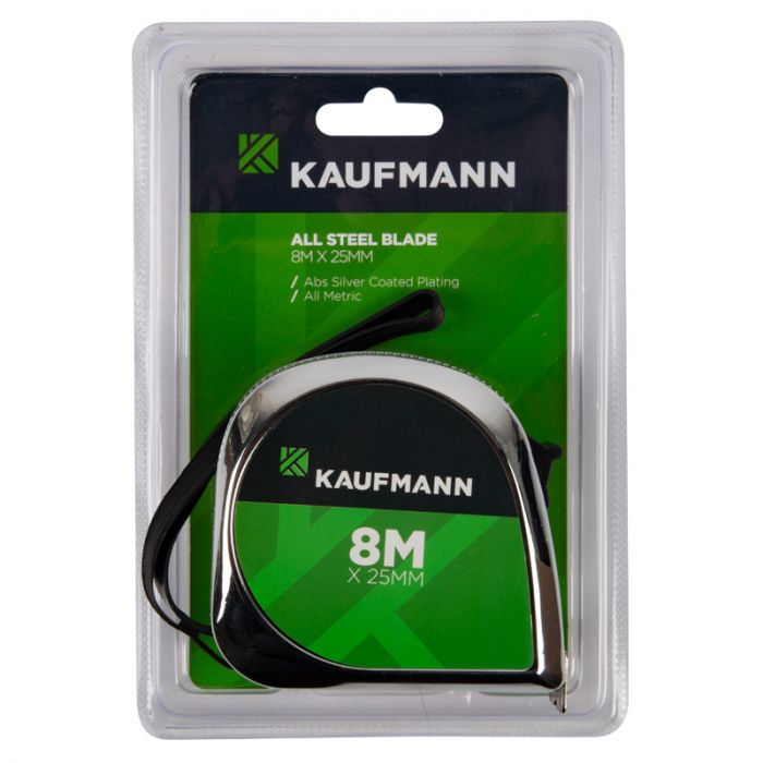 Kaufmann - Tape Measure - Blade - Steel - 25mm x 8m - Bulk Pack of 3