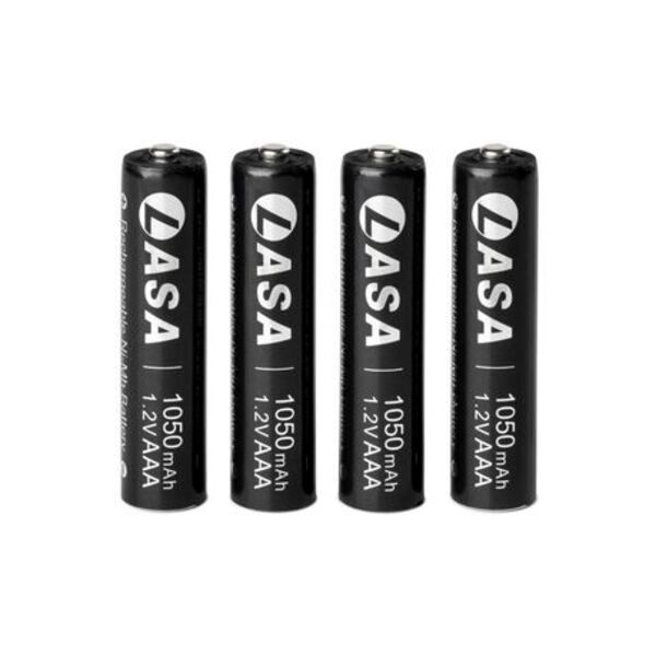LASA 4 AAA 1050MAH RECHARGEABLE NI-MH BATTERIES