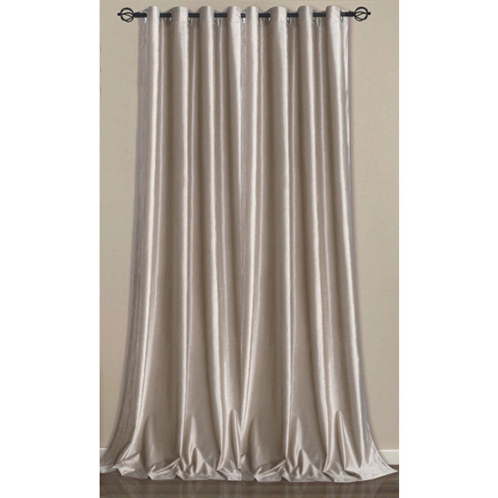 Matoc Readymade Curtain -Blackout Velvet -Beige -Eyelet -140cm W x 233cm H